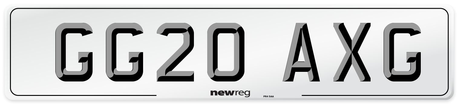 GG20 AXG Number Plate from New Reg